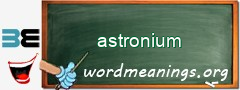 WordMeaning blackboard for astronium